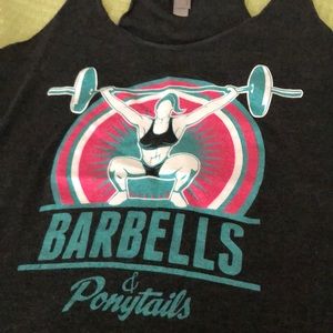 Barbells and Ponytails Racerback Tank